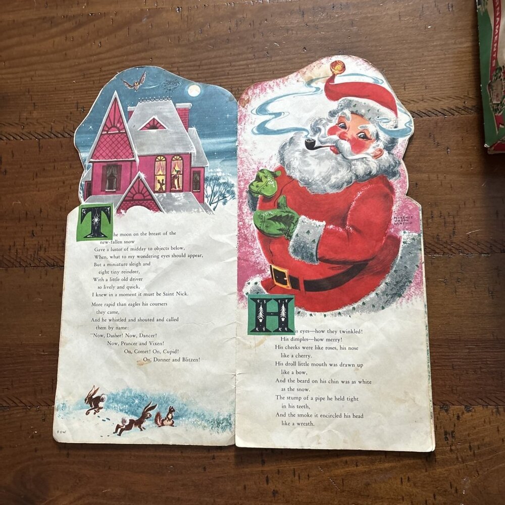night before christmas whitman 1958 Paperback Florence Winship - Picture 8 of 10